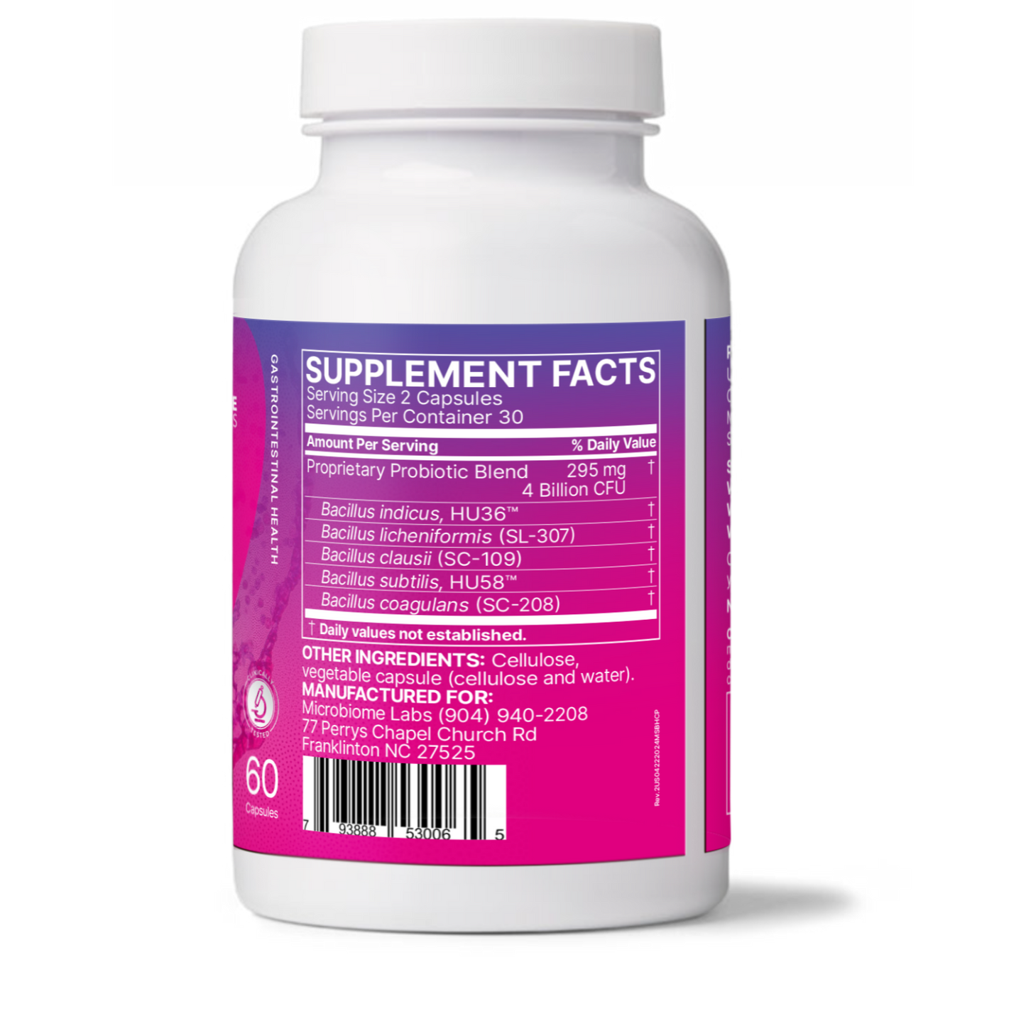 Microbiome Labs MegaSporeBiotic Probiotics for Women & Men - Spore-Based Probiotic for Gut Health & Digestive Support - Shelf-Stable, Travel-Friendly, Mens & Womens Probiotics (60 Capsules)
